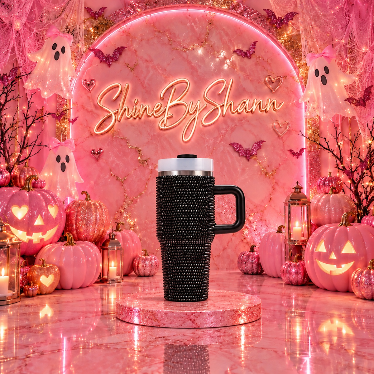 Black Rhinestone Mini Stanley Halloween Edition