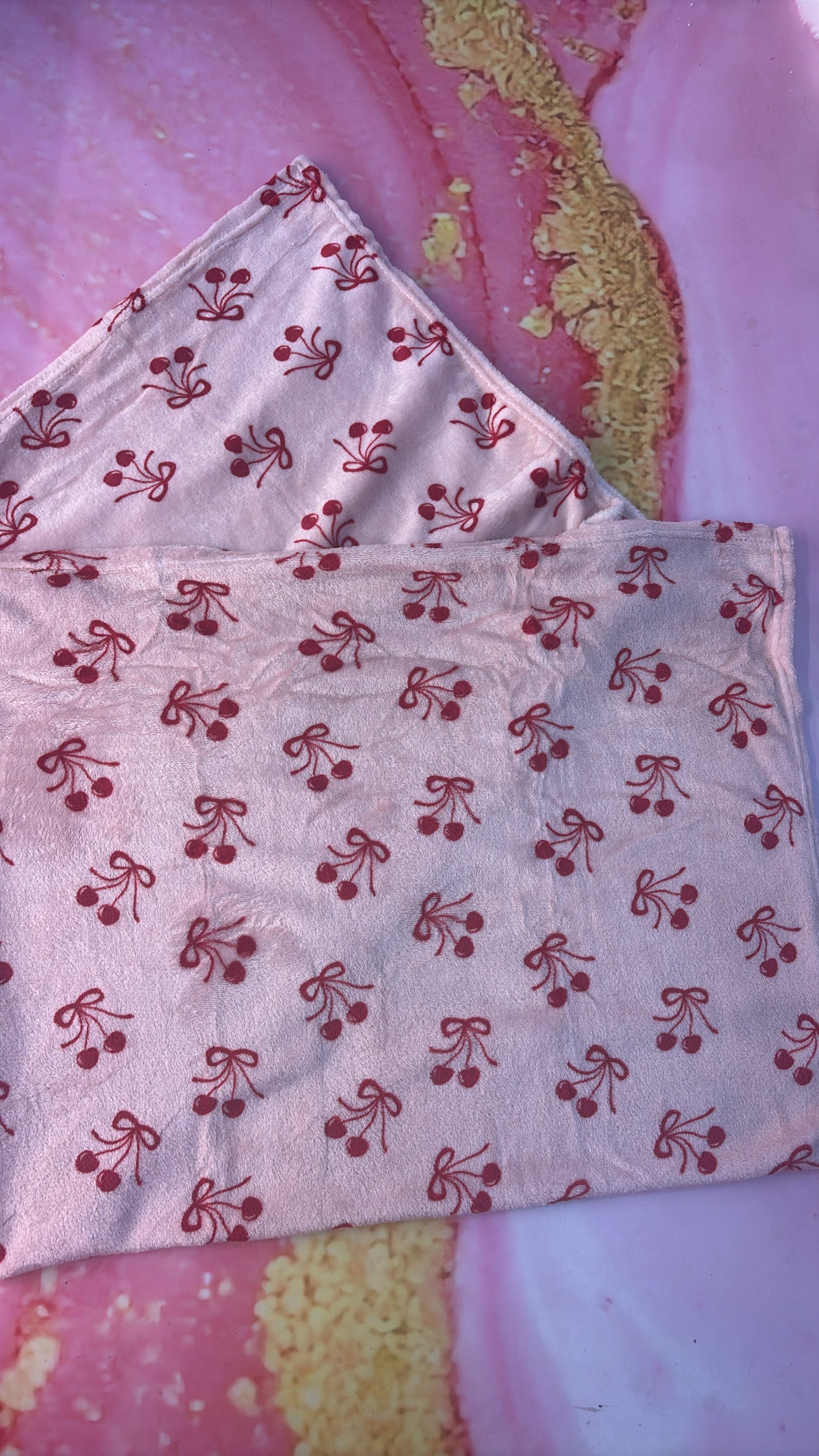 Cherry Bow Blanket