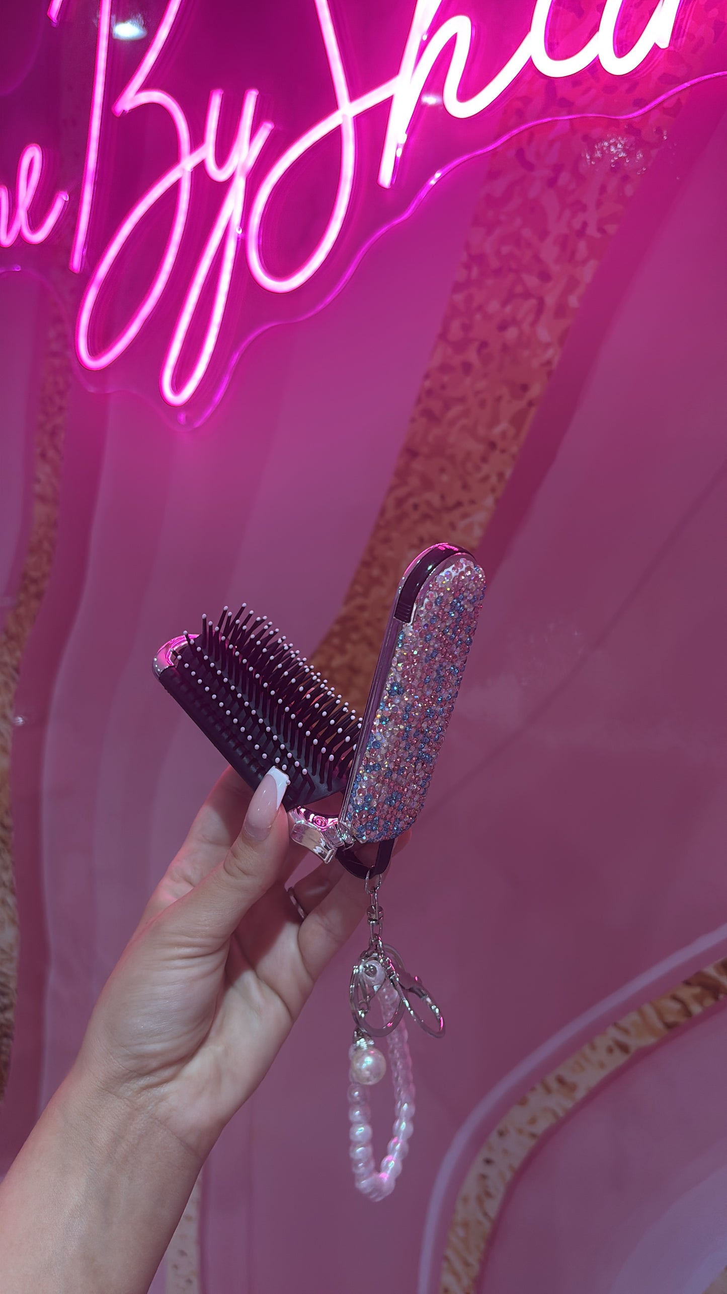 Blue Hairbrush Keychain