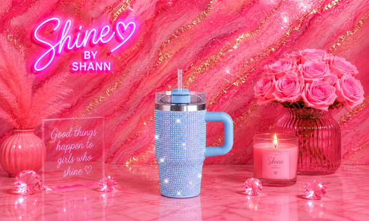 Blue Rhinestone Mini Stanley