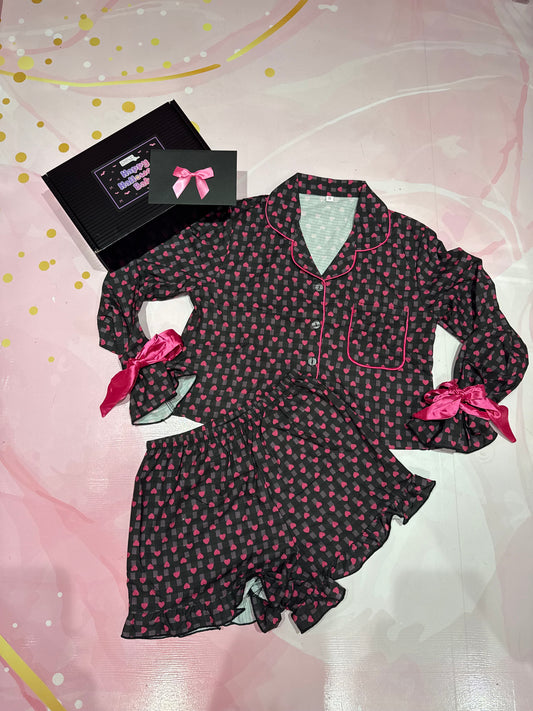 Black & Pink Bow PJs