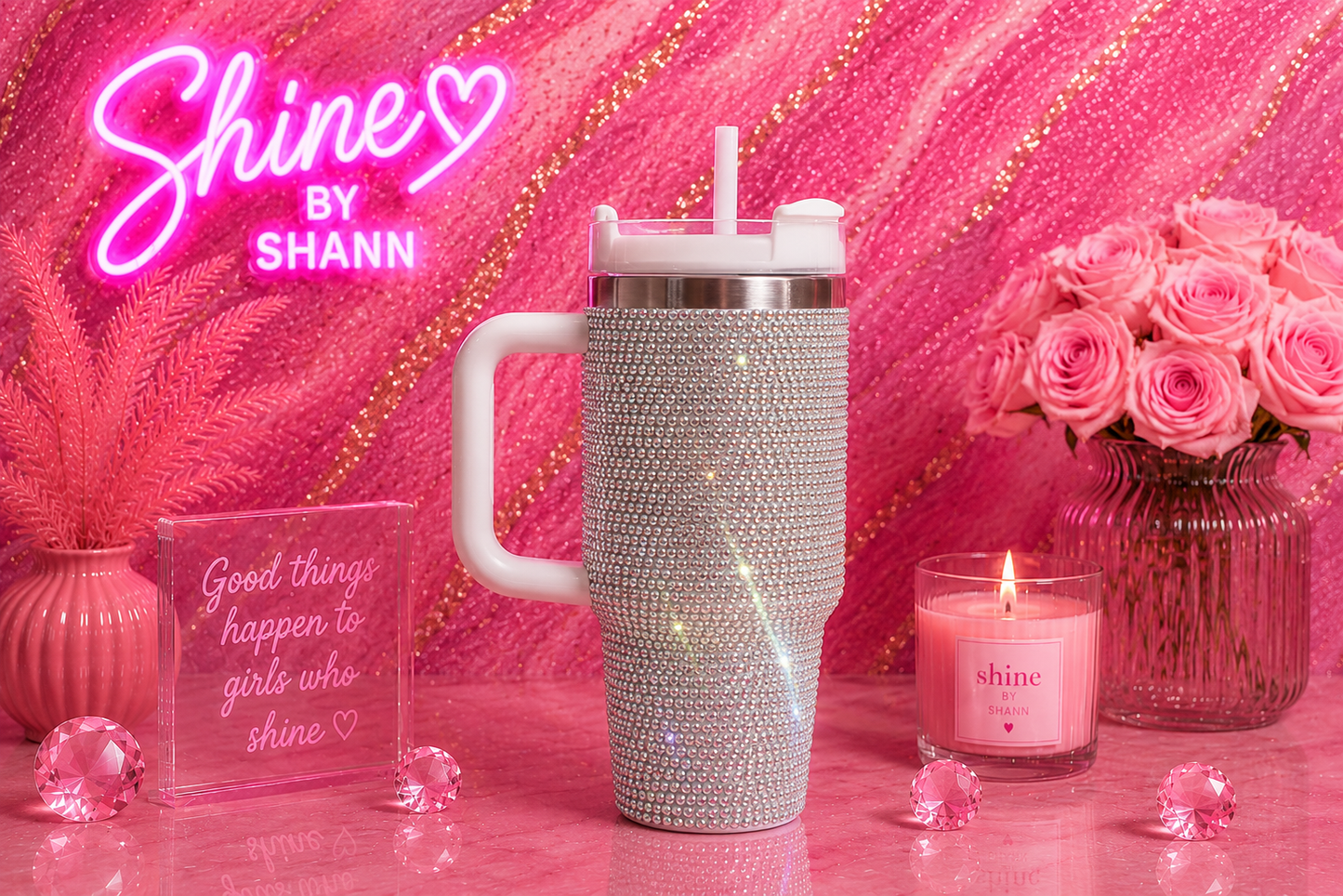 Silver Rhinestone Mini Stanley
