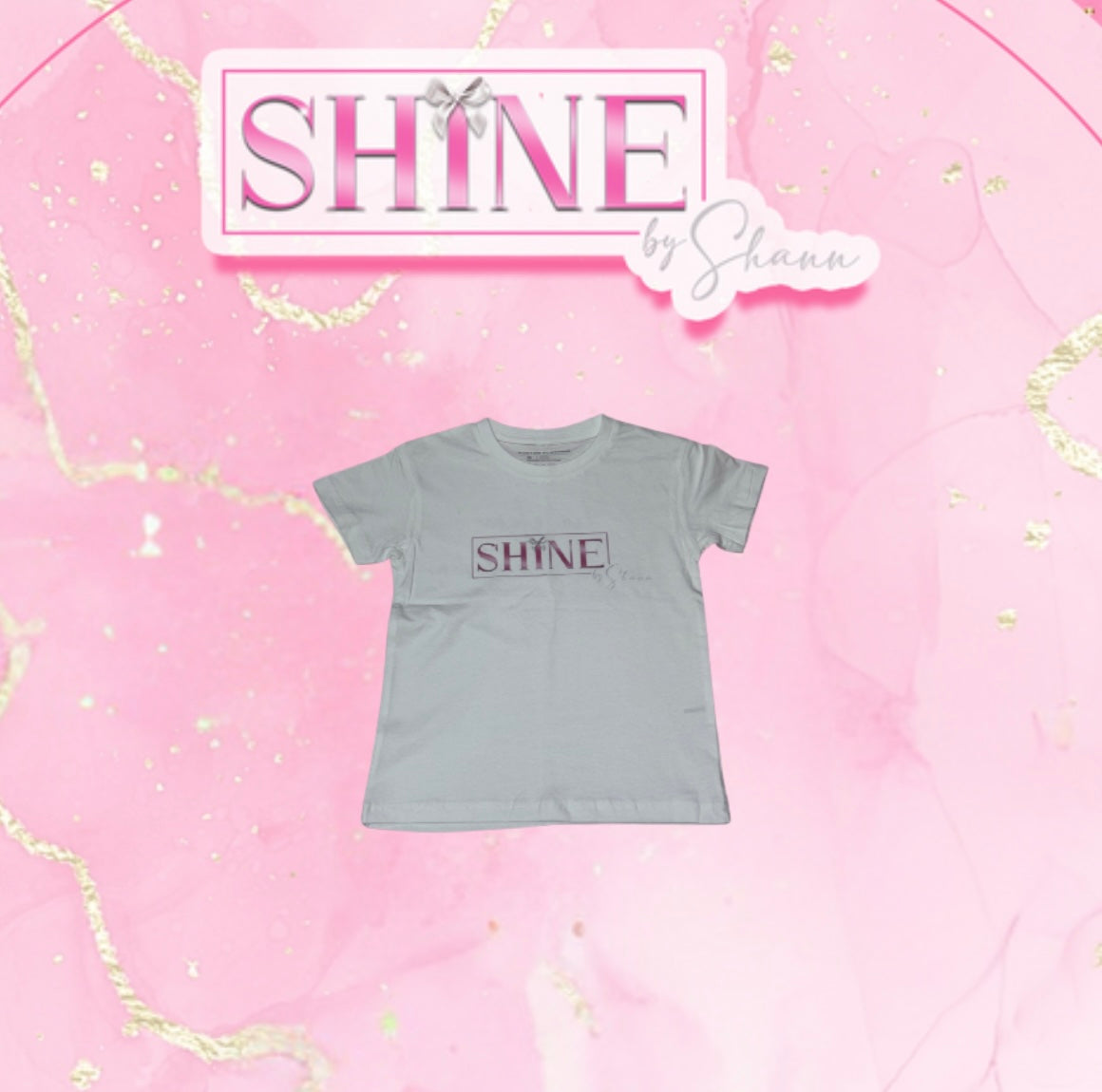 White SHINE Tee (3-4 years)
