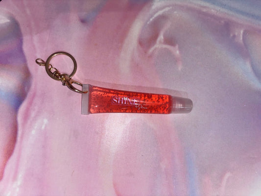 Strawberry Lipgloss Key Chain